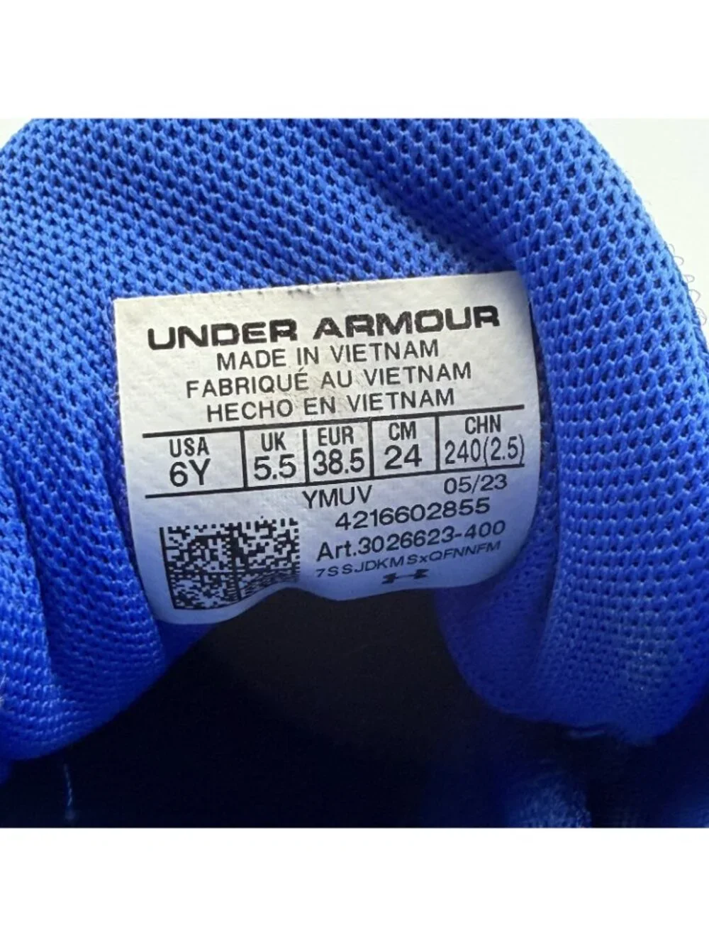 Under Armour Curry Flow 8 Youth Kids Basketball Shoes Blue Yellow Size 6Y